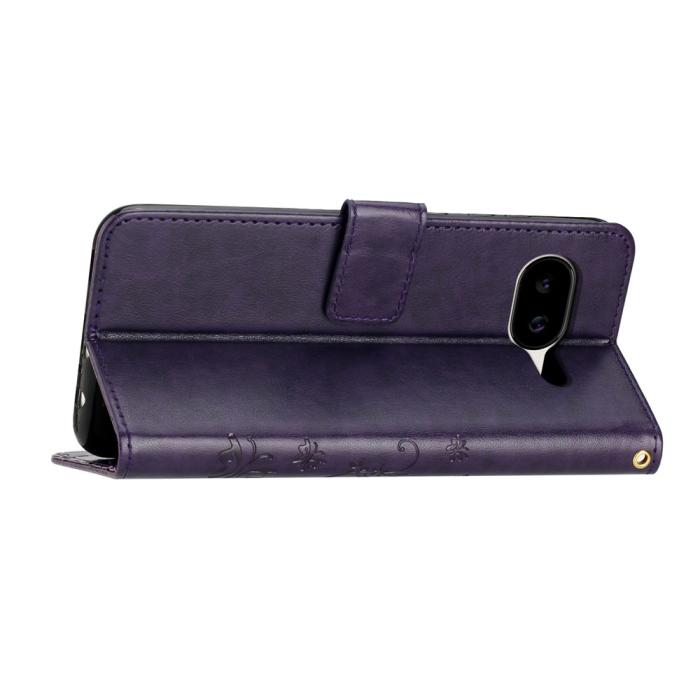 Bild 3, Google Pixel 10a Fodral Med Blommigt Tryck Mörk Lila