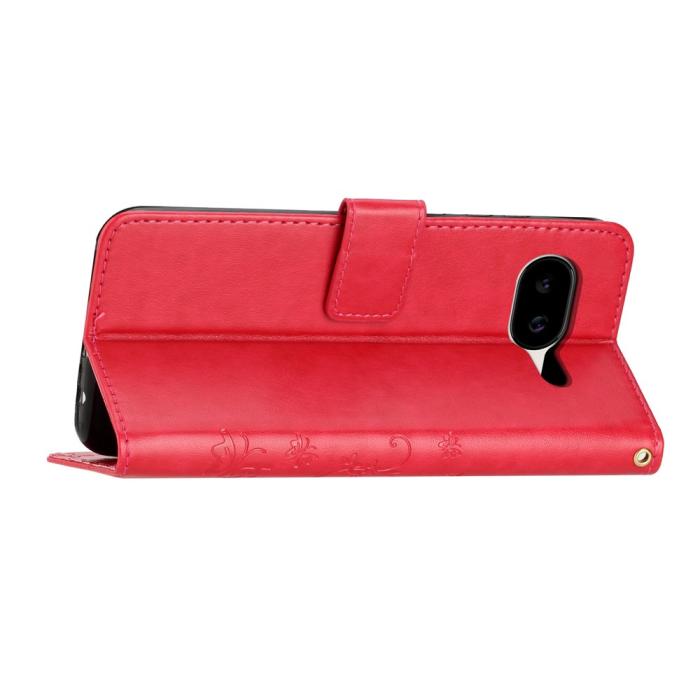 Bild 3, Google Pixel 10a Fodral Med Blommigt Tryck Röd