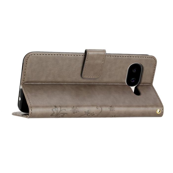 Bild 3, Google Pixel 10a Fodral Med Blommigt Tryck Grå