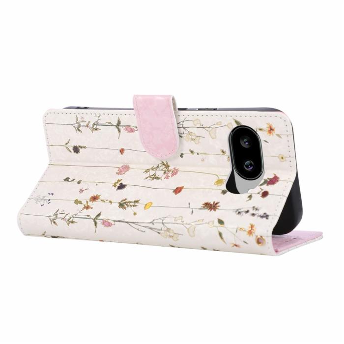 Bild 4, Google Pixel 10a Fodral RFID Läder Små Blommor