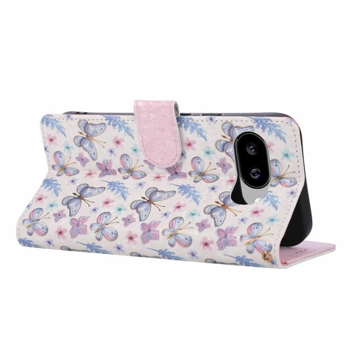 Bild 4, Google Pixel 10a Fodral RFID Läder Fjärilar / Blommor