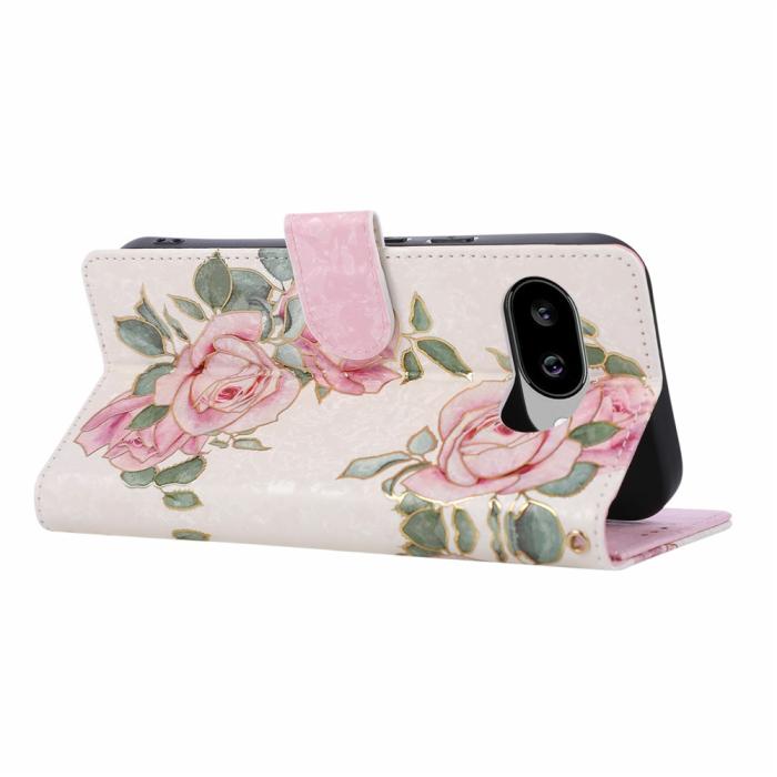 Bild 4, Google Pixel 10a Fodral RFID Läder Blommor