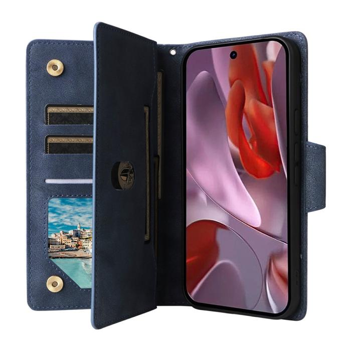 Bild 3, Google Pixel 10a Fodral Med Kortfack Läder Blå