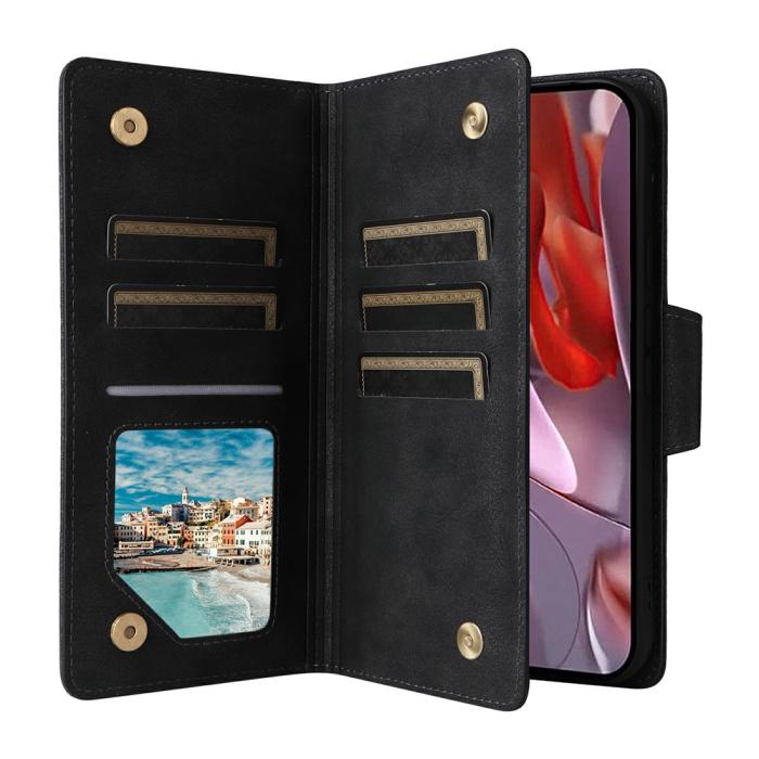 Bild 2, Google Pixel 10a Fodral Med Kortfack Läder Svart