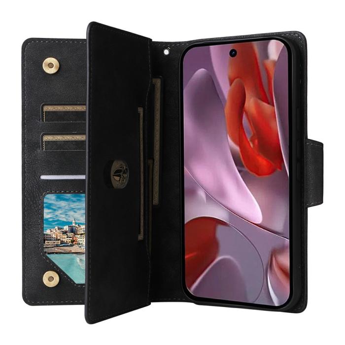 Bild 3, Google Pixel 10a Fodral Med Kortfack Läder Svart