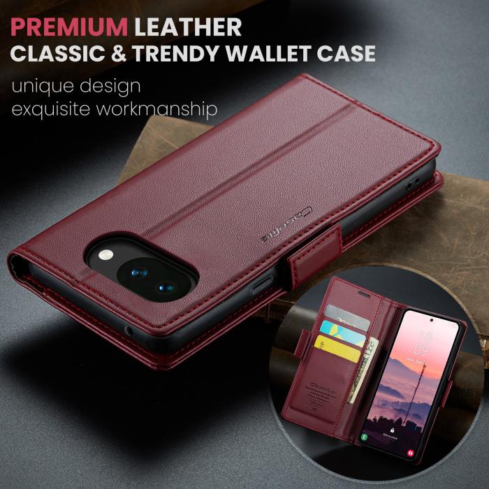 Bild 4, CASEME Google Pixel 10a Fodral RFID Läder Röd