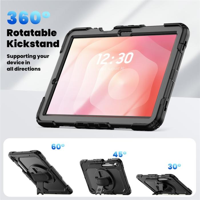 Bild 6, Galaxy Tab S11 Skal 360 Shockproof Hybrid Kickstand Svart