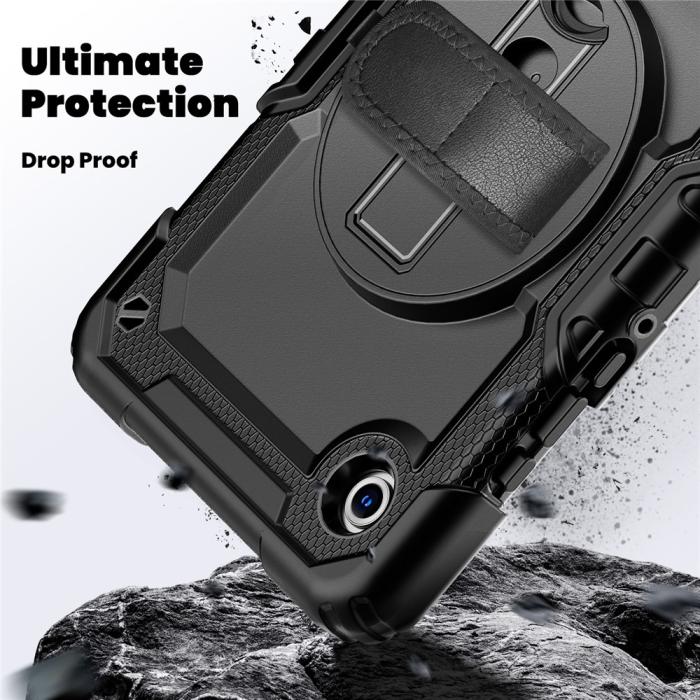 Bild 4, Galaxy Tab A11/A9 Skal 360 Shockproof Hybrid Kickstand Svart