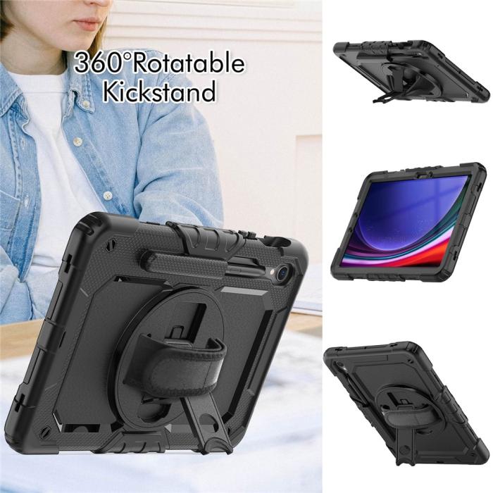 Bild 4, Galaxy Tab S10 Lite/S10 FE/S9 Skal 360 Shockproof Hybrid Kickstand
