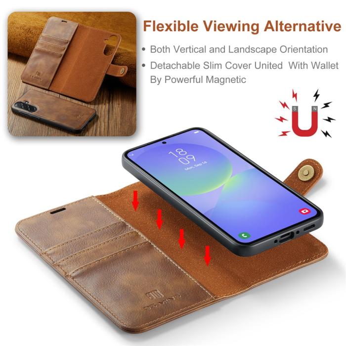 Bild 6, DG.MING Samsung Galaxy A37 5G 2in1 Fodral / Skal Brun