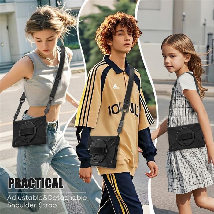 Bild 5, Lenovo Tab 10.1 2025 Skal 360 Shockproof Hybrid Svart