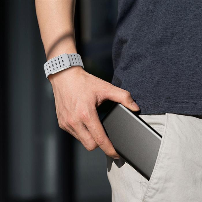 Bild 4, Whoop MG Klockarmband Silikon Ljus Grå