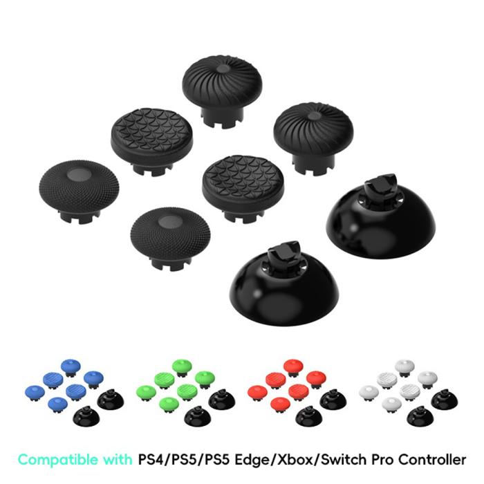 Bild 4, DATA FROG 8-PACK Thumb Grip För PS5/PS4/Xbox/Switch Röd