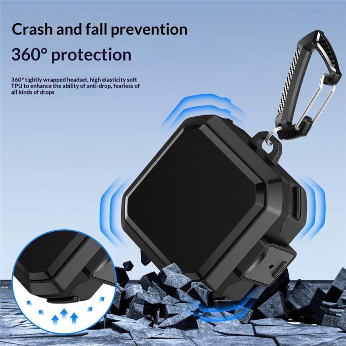 Bild 2, Samsung Galaxy Buds 4/4 Pro Skal Shockproof Hybrid Svart