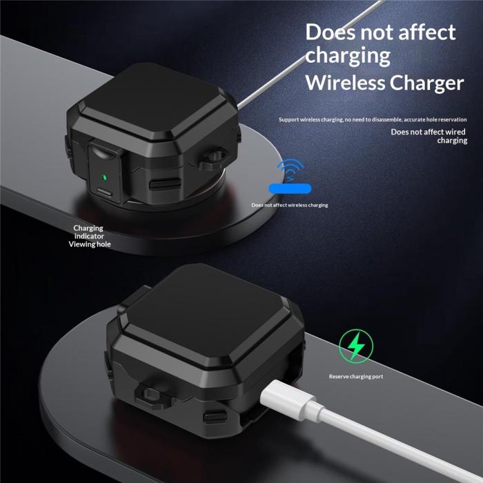 Bild 4, Samsung Galaxy Buds 4/4 Pro Skal Shockproof Hybrid Svart