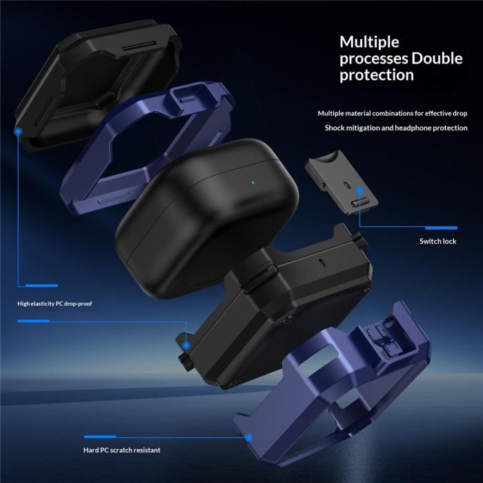 Bild 3, Samsung Galaxy Buds 4/4 Pro Skal Shockproof Hybrid Lila