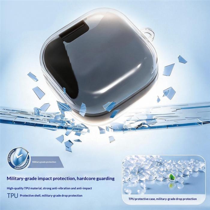 Bild 4, Galaxy Buds 4/4 Pro Skal Med Karbinhake TPU Transparent