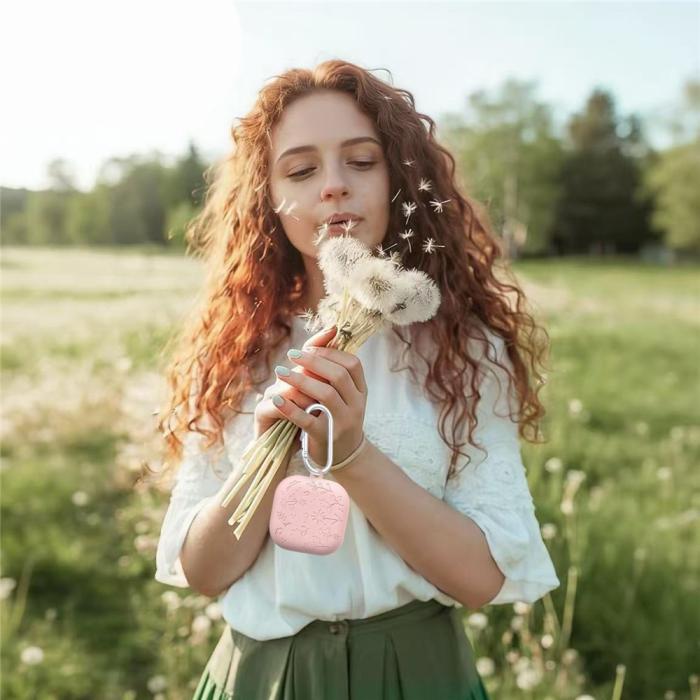 Bild 6, Samsung Galaxy Buds 4 / 4 Pro Skal Silikon Blommigt Tryck Grå