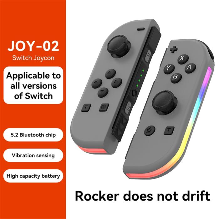 Bild 2, Nintendo Switch Joy-Con Kontroll RGB Grå