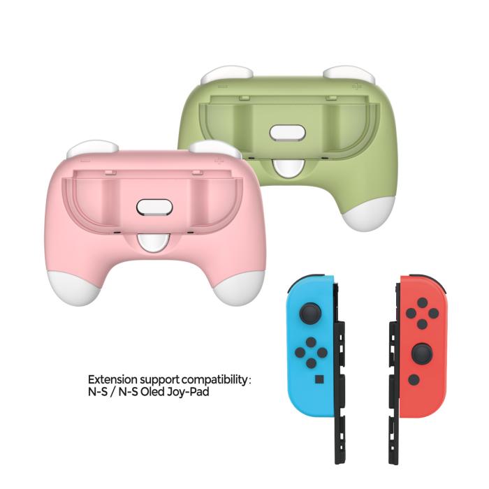 Bild 3, DOBE Nintendo Switch 2 st Joy-Con Grepp Rosa / Grön