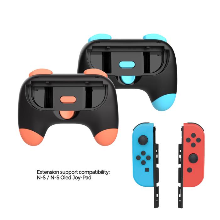 Bild 3, DOBE Nintendo Switch 2 st Joy-Con Grepp Röd / Blå