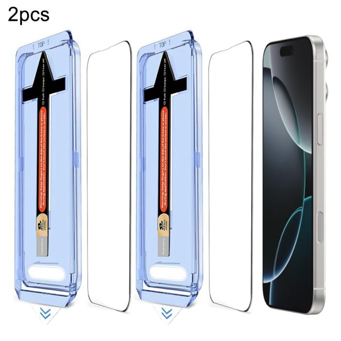 Bild 1, iPhone 16 Pro 2-PACK Skärmskydd Heltäckande Härdat Glas