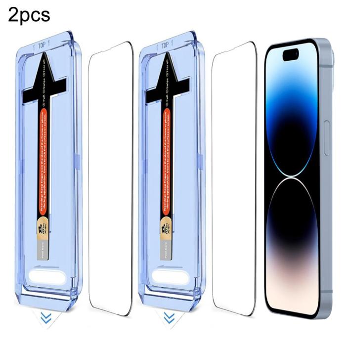 Bild 1, iPhone 14 Pro 2-PACK Skärmskydd Heltäckande Härdat Glas
