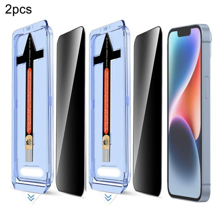 Bild 1, iPhone 14 / 13 Pro / 13 2-PACK Skärmskydd Härdat Glas Privacy