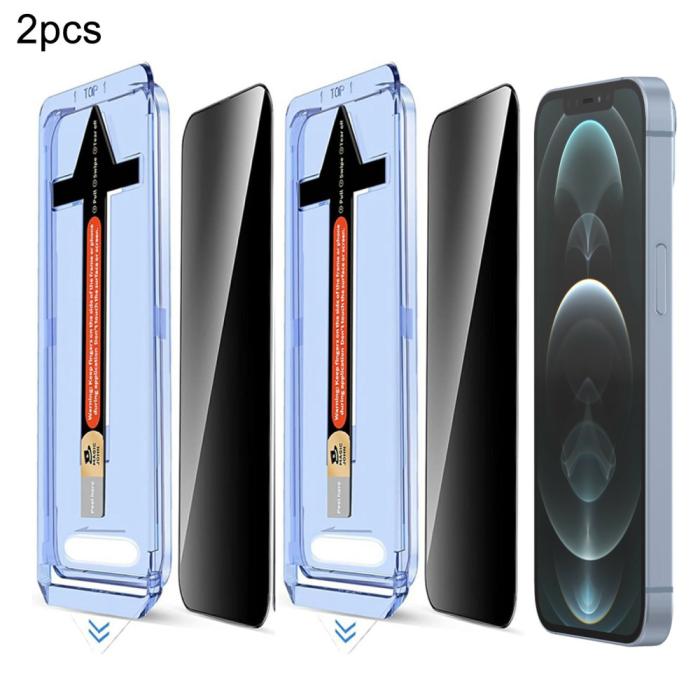 Bild 1, iPhone 12 Pro Max 2-PACK Skärmskydd Härdat Glas Privacy