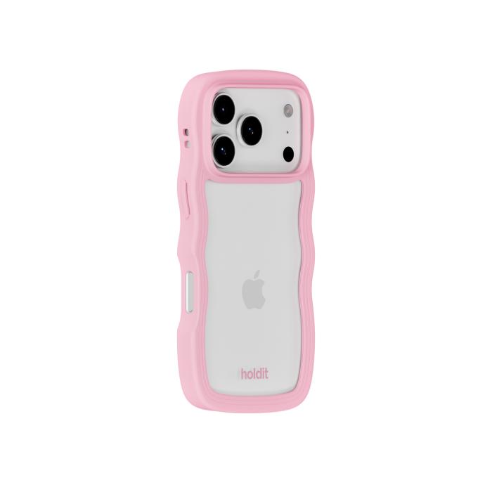 Bild 3, holdit iPhone 17 Pro Max Mobilskal Wavy Pink/Transparent