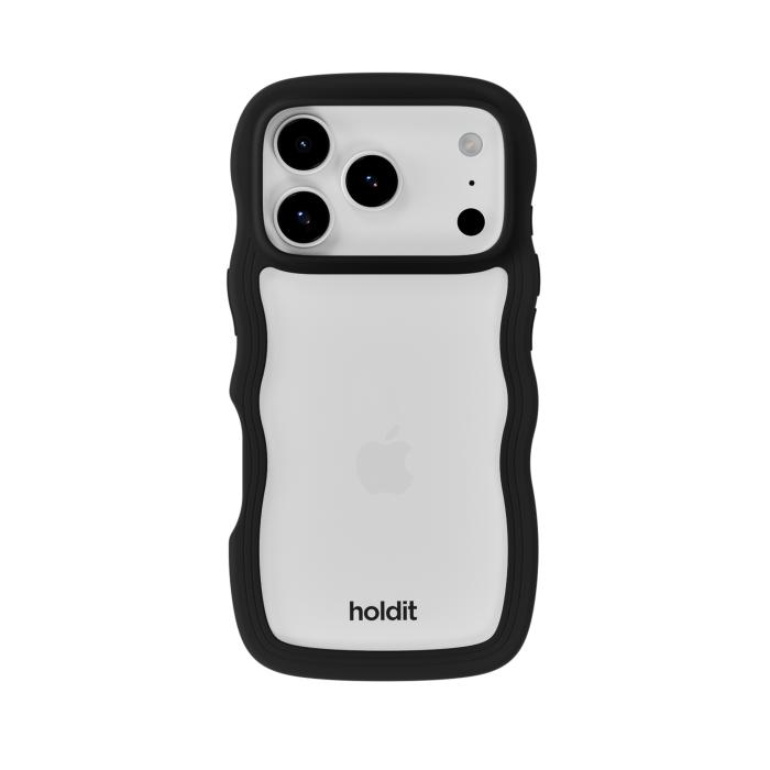 Bild 1, holdit iPhone 17 Pro Max Mobilskal Wavy Black/Transparent