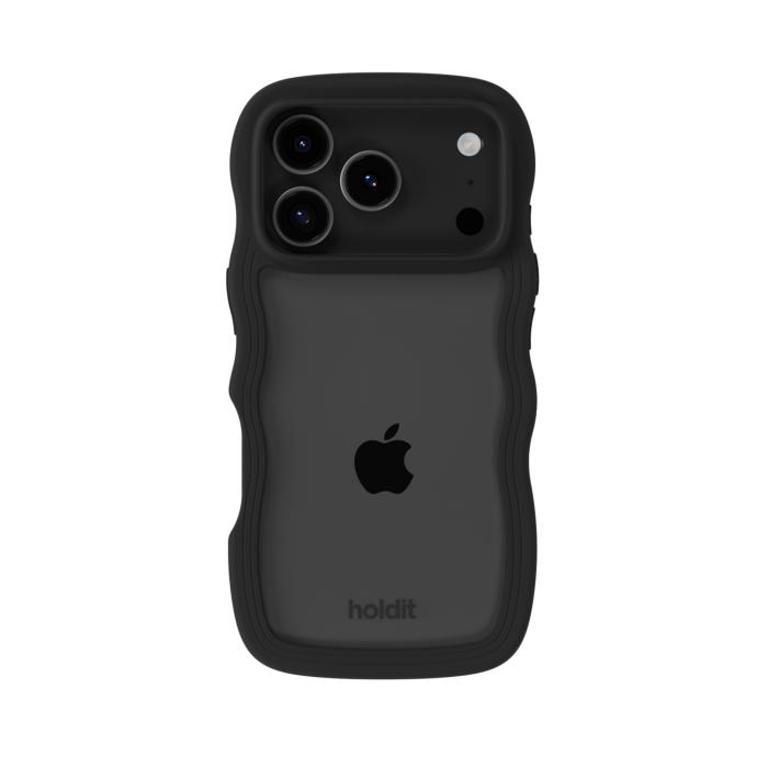 Bild 2, holdit iPhone 17 Pro Max Mobilskal Wavy Black/Transparent