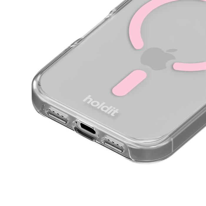 Bild 3, holdit iPhone 17 Pro MagSafe Mobilskal Pink/Transparent