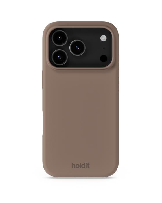 Bild 1, holdit iPhone 17 Pro Mobilskal Silikon Mocha Brown