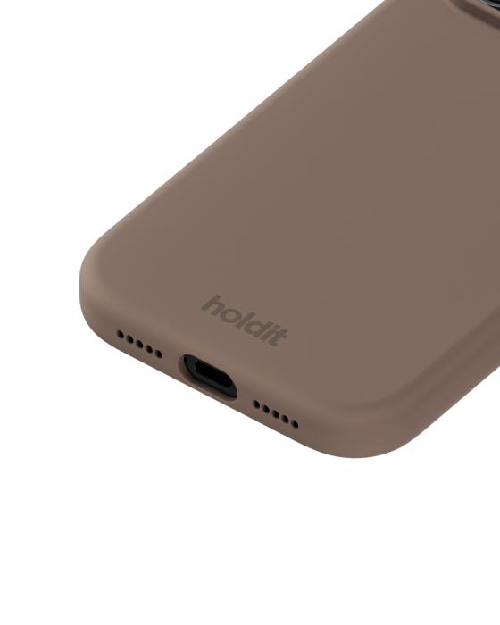 Bild 3, holdit iPhone 17 Pro Mobilskal Silikon Mocha Brown