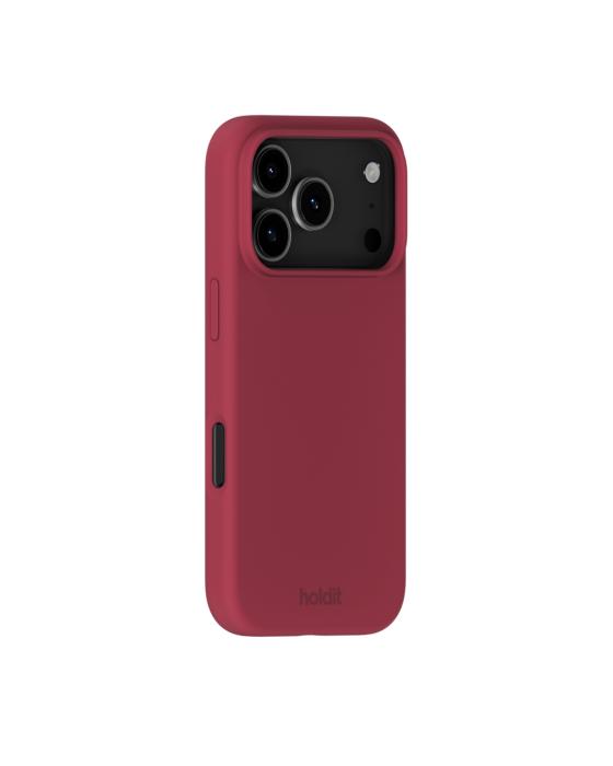 Bild 2, holdit iPhone 17 Pro Mobilskal Silikon Red Velvet