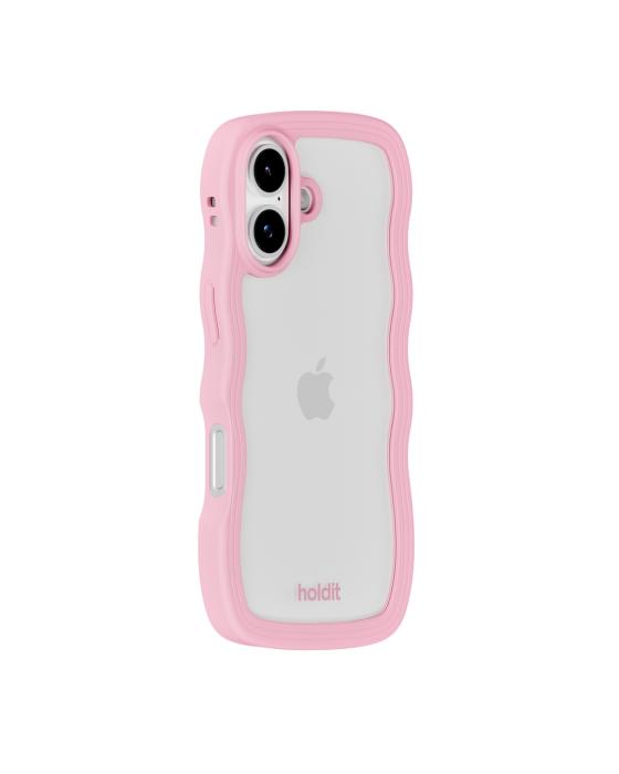 Bild 3, holdit iPhone 17 Mobilskal Wavy Pink/Transparent