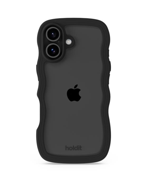 Bild 2, holdit iPhone 17 Mobilskal Wavy Black/Transparent