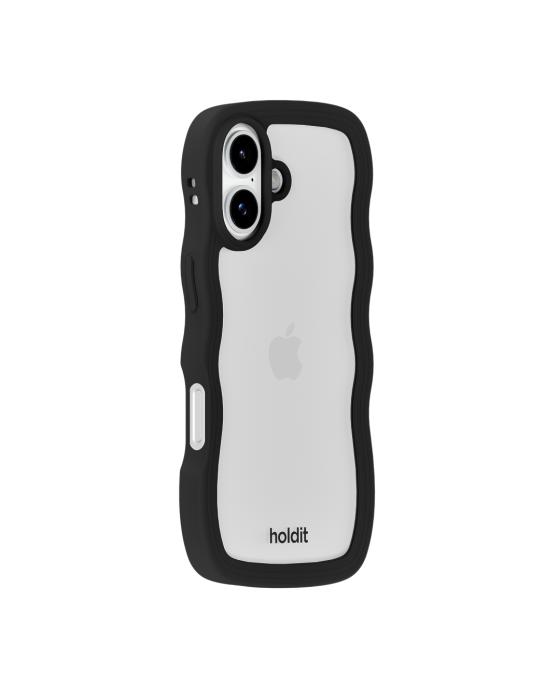 Bild 3, holdit iPhone 17 Mobilskal Wavy Black/Transparent