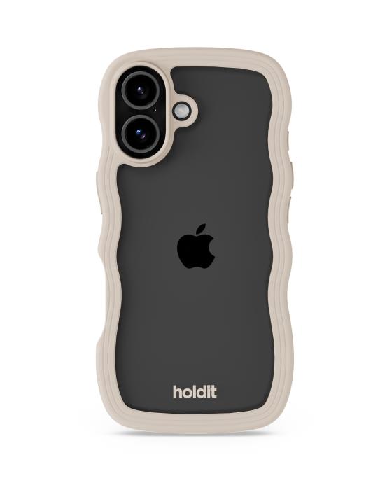Bild 2, holdit iPhone 17 Mobilskal Wavy Light Beige/Transparent