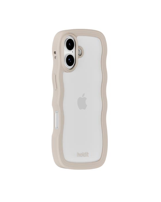 Bild 3, holdit iPhone 17 Mobilskal Wavy Light Beige/Transparent