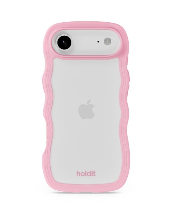Bild 1, holdit iPhone Air Mobilskal Wavy Pink/Transparent