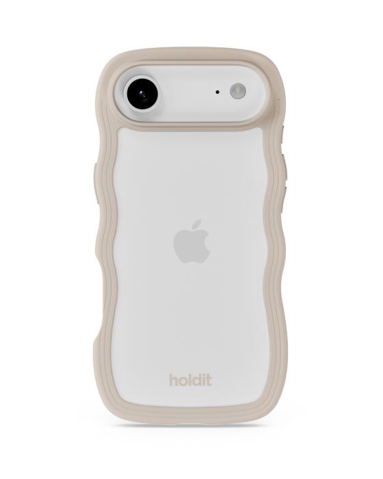 Bild 1, holdit iPhone Air Mobilskal Wavy Light Beige/Transparent