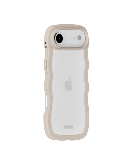 Bild 3, holdit iPhone Air Mobilskal Wavy Light Beige/Transparent
