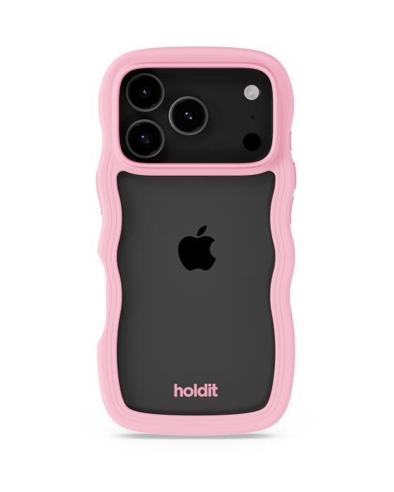 Bild 2, holdit iPhone 17 Pro Mobilskal Wavy Pink/Transparent