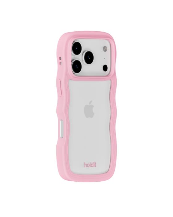 Bild 3, holdit iPhone 17 Pro Mobilskal Wavy Pink/Transparent