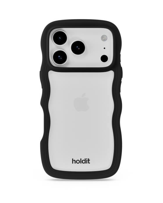 Bild 1, holdit iPhone 17 Pro Mobilskal Wavy Black/Transparent