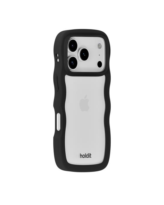 Bild 3, holdit iPhone 17 Pro Mobilskal Wavy Black/Transparent