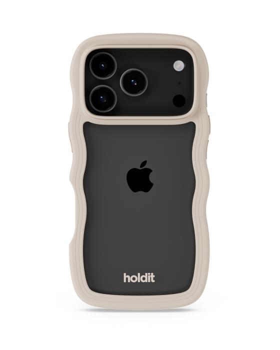 Bild 2, holdit iPhone 17 Pro Mobilskal Wavy Light Beige/Transparent