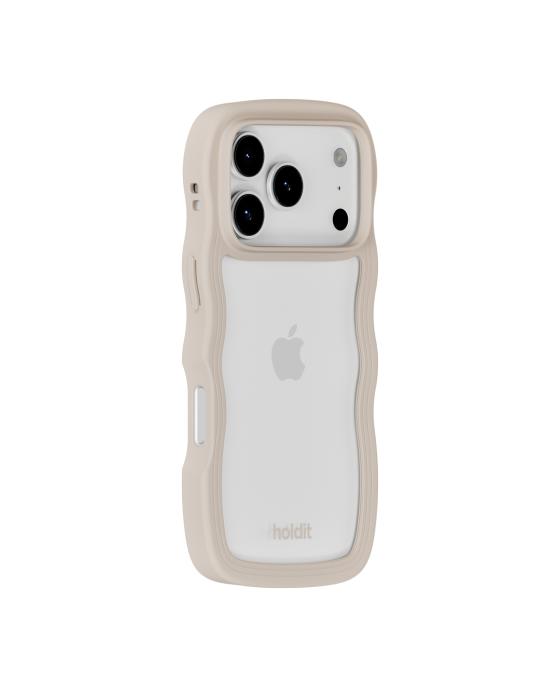 Bild 3, holdit iPhone 17 Pro Mobilskal Wavy Light Beige/Transparent